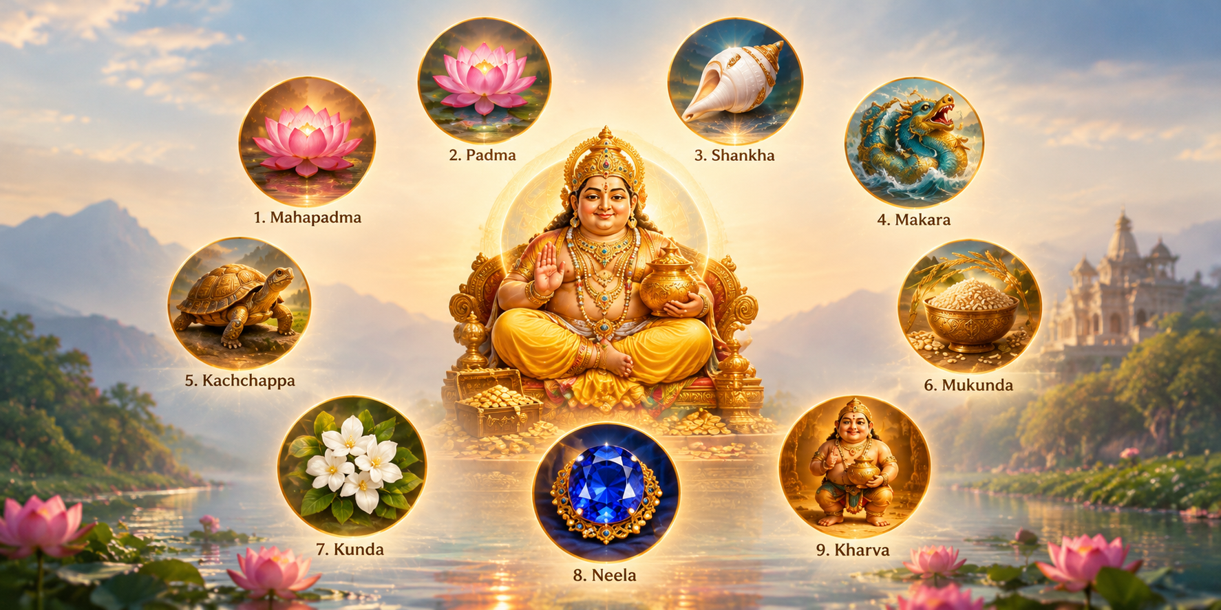 Kubera and the Nine Treasures Nava Nidhi