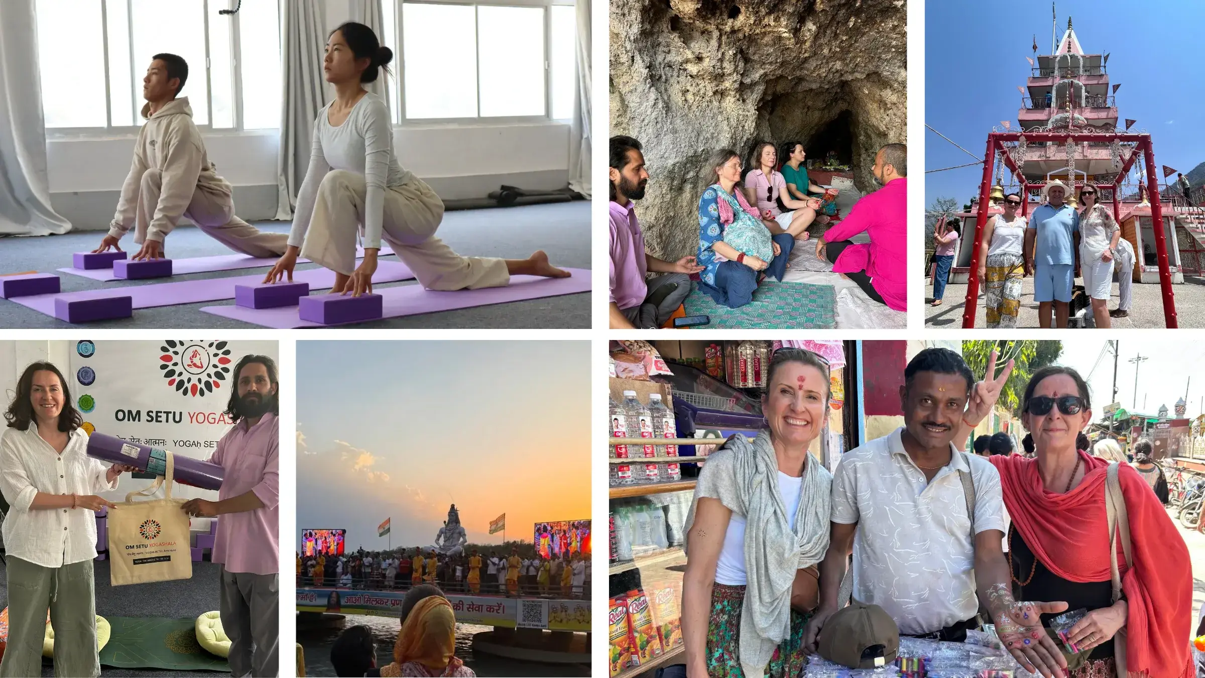 Private small-group yoga session at Om Setu Yogashala, Rishikesh